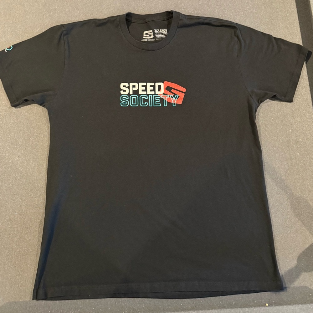 Speed Society Car Racing Graphic Black Shirt Size 2XL